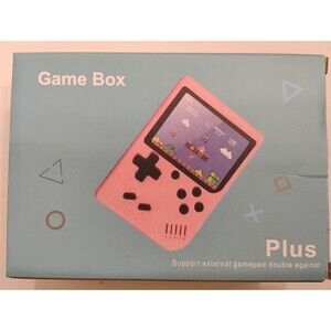 Game Box Plus Hand Held Game System Rechargeable Battery Grey Open Box 500 in 1